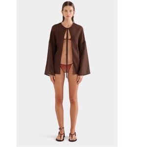 VENROY Tie Cover Up Cardigan Vacation Size XS